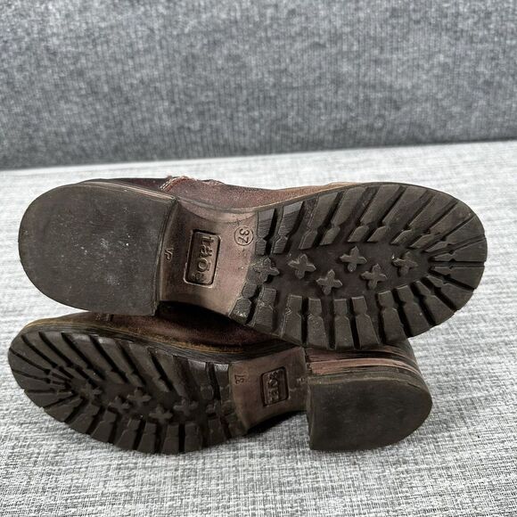 Taos Footwear Crave Combat Boots Womens Sz US 6.5 EU 37 Bordeaux Leather Lace Up - Picture 10 of 16